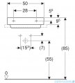 Geberit One CleanDrain Umywalka prostokątna z otworem na baterię 50x41cm biały mat KeraTect 505.026.00.1