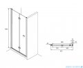 Roca Capital drzwi prysznicowe bifold CZARNY MAT 100x195cm przejrzyste AM4510016M