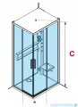 Novellini Glax 2 2.0 kabina z hydromasażem 80x80 total biała G22A80M1-1UU