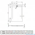 Radaway Teos F brodzik 130x80cm antracyt HTF13080-64