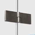 New Trendy Nesta Gunmetal Brushed kabina 100x120x200 cm prawa wspornik równoległy grafit szczotkowany/szkło przejrzyste K-4743