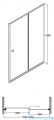 Besco Duo Slide drzwi prysznicowe przesuwne 120x195 przejrzyste rysunek techniczny