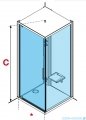 Novellini Glax 1 2.0 kabina standard 80x80 lewa srebrna G21GF80ST-1BB