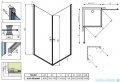 Radaway Eos KDD kabina prysznicowa 80x80 szkło intimato + Brodzik Delos C + syfon 37213-01-12N