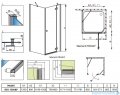 Radaway Kabina prysznicowa Almatea KDJ 120x80 prawa szkło grafitowe 32141-01-05NR