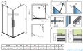 Radaway Furo Brushed GunMetal KDD kabina 90x80cm szczotkowany grafit 10105090-92-01L/10105080-92-01R