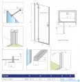 Radaway Essenza 8 Dwj drzwi wnękowe 100cm lewe szkło przejrzyste 10480612-01-01L/10460337-01-01L