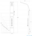 Corsan Led kaskada panel natryskowy z termostatem biały A-013ATBIAŁY