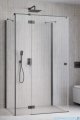 Radaway Essenza Brushed GunMetal Kdj+S kabina 90x100x90cm lewa szczotkowany grafit 1384050-01-01/1385022-92-01L/1384050-01-01