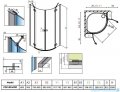 Radaway Essenza New Pdd kabina 80x90cm szkło przejrzyste 385002-01-01L/385001-01-01R