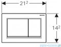 Geberit Omega30 Przycisk uruchamiający przedni/górny biały/złoty/biały 115.080.KK.1
