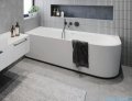 Riho Desire Corner Velvet Led wanna narożna Riho Fall napełnianie przez przelew z hydromasażem Sparkle Mood prawa MATOWA 170x77cm B156010105