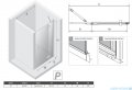 New Trendy Nesta 90x200 cm drzwi wnękowe prawe wspornik skośny szkło przejrzyste D-0849A