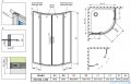 Radaway Premium Pro Pdd kabina 90x80cm szkło przejrzyste 1013000-01-01/1013500-01-01