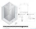 New Trendy Nesta Black kabina 80x80x200 cm prawa wspornik równoległy przejrzyste K-3727