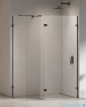 New Trendy Eventa Black Chrome kabina walk-in 100x110x200 cm z dodatkową ścianką przejrzyste czarny połysk EXK-6323/EXK-6331