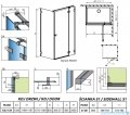 Radaway Essenza Pro Gold Kdj kabina 120x80cm prawa złoty połysk/szkło przejrzyste 10097120-09-01R/10098080-01-01