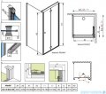 Radaway Eos KDJ-B kabina prysznicowa 80x100 prawa szkło intimato + brodzik Doros D + syfon 37443-01-12NR