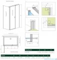 Radaway Nes Black Kds II kabina 90x100cm prawa czarny mat/szkło przejrzyste 10033090-54-01R/10040100-54-01