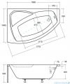 Besco Rima 170x110cm Wanna asymetryczna lewa #WAR-170-NL