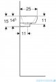Geberit Selnova Compact Umywalka lewa 45x25cm 500.319.01.5