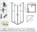 Radaway Nes Kdd B Brushed Nickel kabina 80x80cm szczotkowany nikiel 10024080-91-01L/10024080-91-01R