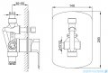 Kohlman Foxal zestaw prysznicowy z deszczownicą kwadratową 25x25 cm chrom QW210FQ25