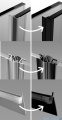 Radaway Idea Black 8 Dwd drzwi wnękowe 150cm czarny mat/szkło przejrzyste 10380420-54-01/10390333-01-01