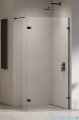 New Trendy Eventa Black Chrome kabina walk-in 70x200 cm jednoelementowa z dodatkową ścianką przejrzyste czarny połysk EXK-6307