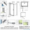 Radaway Fuenta Kdj kabina 120x100cm lewa chrom połysk szkło przejrzyste 1384042-01-01L/1384052-01-01