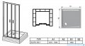 Ravak Blix BLDP4 drzwi prysznicowe 160cm białe transparent Anticalc 0YVS0100Z1