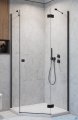 Radaway Essenza 8 Black Ptj kabina pięciokątna 80x100cm prawa czarny mat/szkło przejrzyste 10490000-54-01R/10490500-01-01