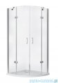 Besco Viva kabina półokrągła z brodzikiem i syfonem 80x80cm przejrzyste VP-80-195-C/BAX-80-NR