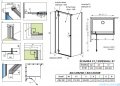 Radaway Essenza 8 Brushed GunMetal Kdj kabina 100x90cm lewa szczotkowany grafit 10480612-01-01L/10470337-92-01L/10113090-01-01
