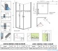 Radaway Nes Gold KDD B / KDD I kabina 90x100cm lewa złoty połysk przejrzyste 10024090-09-01L/10015100-09-01R