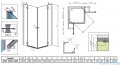 Radaway Torrenta Kdd kabina 100x100 szkło grafitowe 32272-01-05N