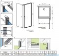 Radaway Eos KDJ I kabina prysznicowa 90x100 prawa przejrzyste 137533-01-01R