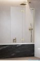 Radaway Essenza 8 SL Brushed Gold PND II parawan nawannowy 130cm prawy szczotkowane złoto/przejrzyste 10500130-99-01R