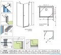 Radaway Torrenta KDJ kabina prysznicowa 80x80 prawa przejrzyste wspornik skośny 132212-01-01R