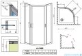 Radaway Premium Plus A Kabina półokrągła 90x90 szkło przejrzyste 30403-01-01N