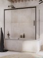 Radaway Idea Black Pn Dwj+S parawan nawannowy 180x75cm lewy przejrzyste 10042180-54-01L/10005075-54-01R
