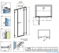 Radaway Arta Dwjs drzwi wnękowe 130cm prawe szkło przejrzyste 386455-03-01R/386122-03-01R