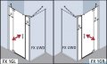 Kermi Filia Xp Drzwi wahadłowe 1-skrzydłowe z polami stałymi, lewe, przezroczyste KermiClean/srebrne 170x200cm FX1GL17020VPK