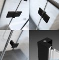 Radaway Essenza Black Dwjs drzwi wnękowe 110cm prawe szkło przejrzyste 1385030-54-01R/1384090-01-01