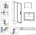 Radaway Idea Dwj drzwi wnękowe 120cm lewe szkło przejrzyste 387016-01-01L