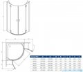 Radaway Kabina prysznicowa Essenza PDD E 90x80 szkło brązowe + brodzik Siros E Compact prawy + syfon 32532-01-08N