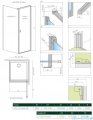 Radaway Nes 8 Black Kdj I Frame kabina 80x100cm prawa czarny mat/szkło przejrzyste 10072080-54-56R/10089100-54-56