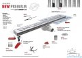 Wiper New Premium Tivano Odpływ liniowy z kołnierzem 50 cm syfon drop 35 poler 500.0098.01.050