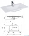 Elita Look szafka z umywalką 80x28x45cm Canela Oak 167251/145840