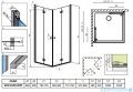 Radaway Essenza New Kdd-B kabina 80x90cm przejrzyste bez listwy progowej 385070-01-01LB/385071-01-01RB